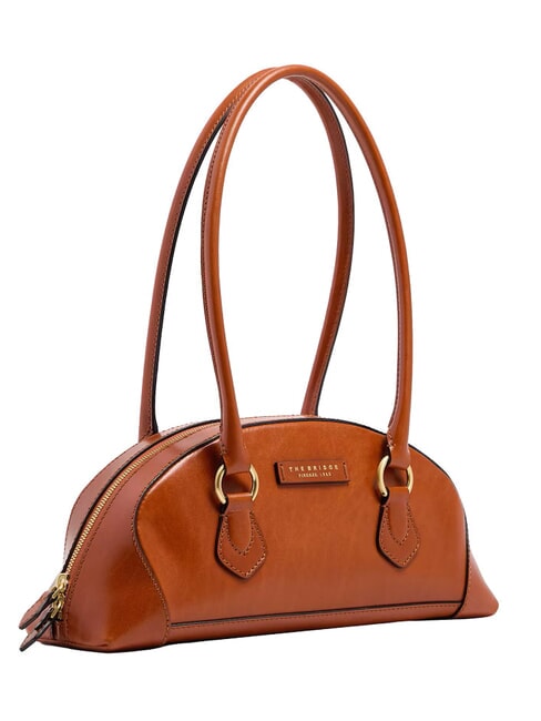 MAGDA Schultertasche, Leder Safran/Gold - Damentaschen