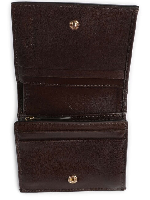 LUCREZIA  Mittelgro&szlig;e Lederbrieftasche Mokka mit Gold - Brieftaschen Damen