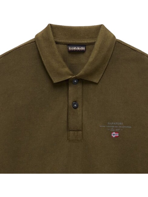 ELBAS 4 Kurz&auml;rmliges Poloshirt aus Baumwolle Dunkelolivgr&uuml;n - Herren-Polo-Shirts/Herren-Polo-Shirt/Herrenpoloshirt/Herrenpoloshirts