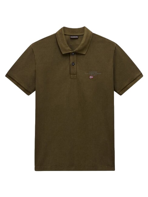 ELBAS 4 Kurz&auml;rmliges Poloshirt aus Baumwolle Dunkelolivgr&uuml;n - Herren-Polo-Shirts/Herren-Polo-Shirt/Herrenpoloshirt/Herrenpoloshirts