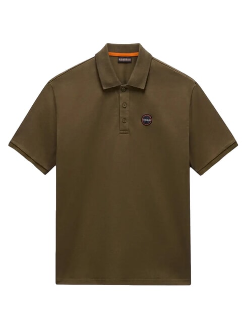 E-BADGE SS 1 Kurzarm-Poloshirt Dunkelolivgr&uuml;n - Herren-Polo-Shirts/Herren-Polo-Shirt/Herrenpoloshirt/Herrenpoloshirts