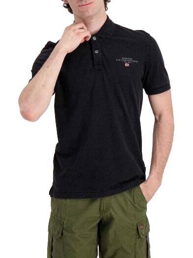 ELBAS 4 Kurz&auml;rmliges Poloshirt aus Baumwolle schwarz 041 - Herren-Polo-Shirts/Herren-Polo-Shirt/Herrenpoloshirt/Herrenpoloshirts