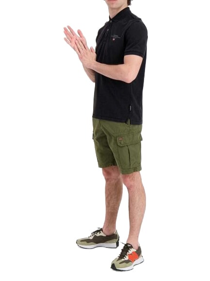 ELBAS 4 Kurz&auml;rmliges Poloshirt aus Baumwolle schwarz 041 - Herren-Polo-Shirts/Herren-Polo-Shirt/Herrenpoloshirt/Herrenpoloshirts