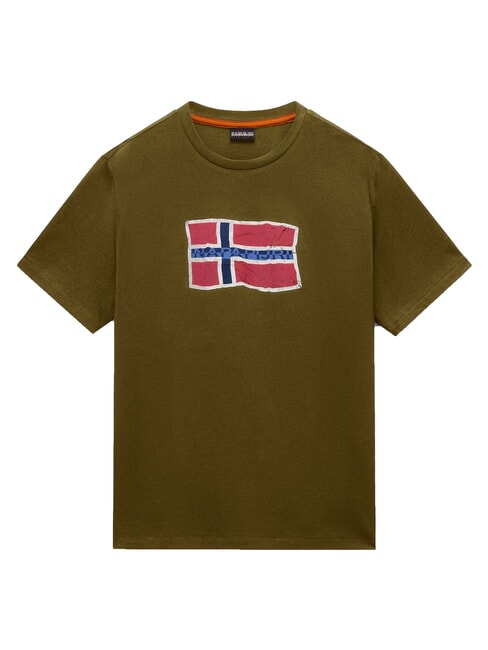 S-MAHSA SS Kurzarm-T-Shirt Dunkelolivgr&uuml;n - Herren-T-Shirts