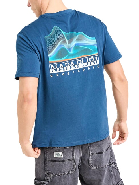 S-RORVIK SS Baumwoll-T-Shirt blau mondbeschienen - Herren-T-Shirts
