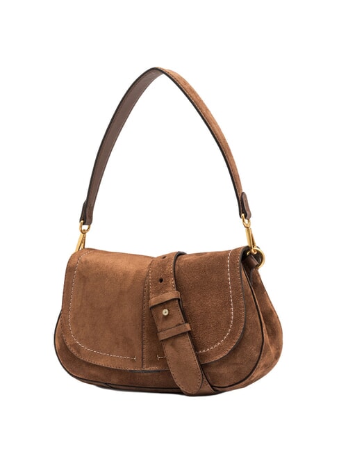 HELENA ROUND Schultertasche aus Leder Cognac - Damentaschen