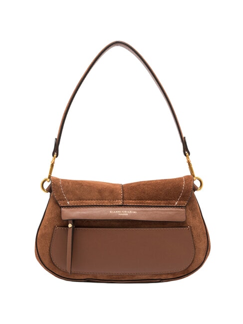 HELENA ROUND Schultertasche aus Leder Cognac - Damentaschen