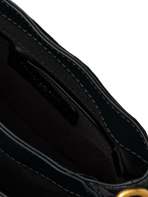 HELENA ROUND Schultertasche mit Schulterriemen, aus Leder Samtgr&uuml;n - Damentaschen