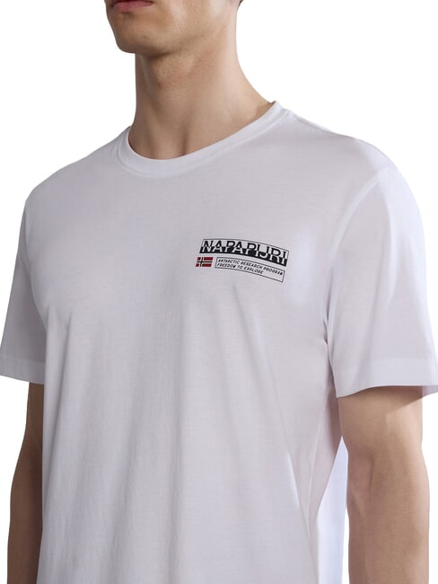 S-KASBA Kurzarm-T-Shirt aus reiner Baumwolle Helles Weiss - Herren-T-Shirts