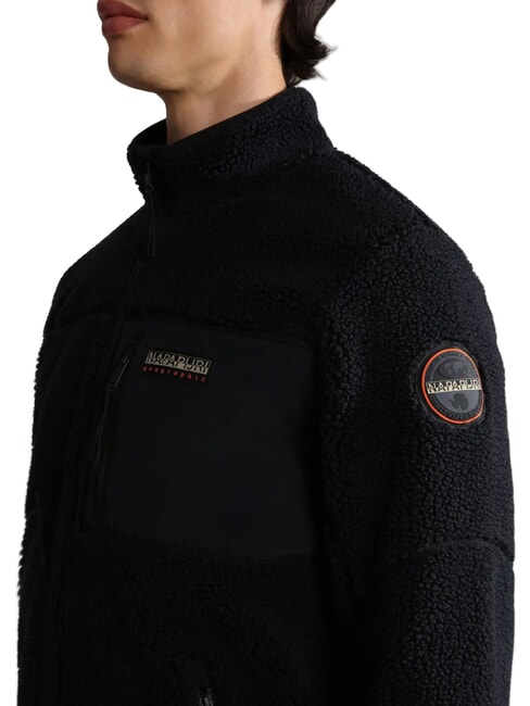 YUPIK FZ 3 Fleecejacke mit Rei&szlig;verschluss und Logo schwarz 041 - Sweatshirts Herren