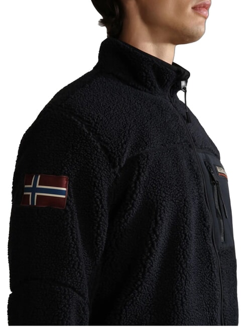YUPIK FZ 3 Fleecejacke mit Rei&szlig;verschluss und Logo schwarz 041 - Sweatshirts Herren