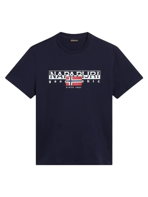 S-AYLMER Baumwoll-T-Shirt blu marine - Herren-T-Shirts