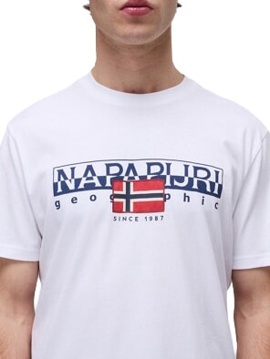 S-AYLMER Baumwoll-T-Shirt Helles Weiss - Herren-T-Shirts