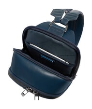 PIQUADRO VICTOR Leder-Ein-Schulter-Rucksack Blau - PC-Rucks&auml;cke - 4