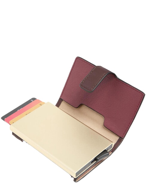 CIRCLE Leder-Kartenhalter bordeauxrot/rosa - Brieftaschen Herren