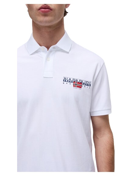 E-AYLMER Kurzarm-Poloshirt Helles Weiss - Herren-Polo-Shirts/Herren-Polo-Shirt/Herrenpoloshirt/Herrenpoloshirts