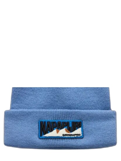 F-MONTEPIANA Hut mit Umschlag verwaschener Denim - M&uuml;tzen/H&uuml;te