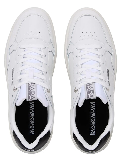 S5BARK12 Ledersneakers wei&szlig;/schwarz - Herrenschuhe