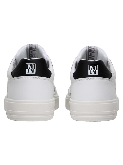 S5BARK12 Ledersneakers wei&szlig;/schwarz - Herrenschuhe