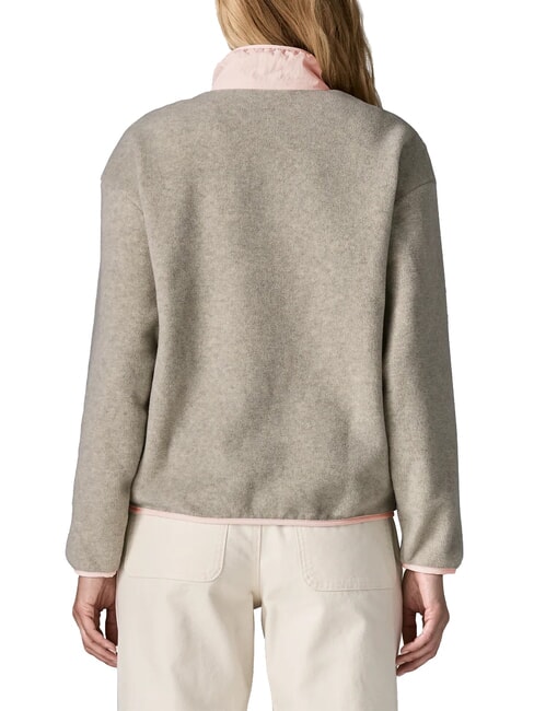 SYNCH Jacke aus recyceltem Fleece Haferflockenheide mit rosa Frost - Damenjacken