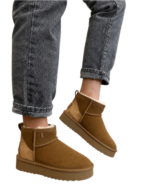 GEO Lederstiefeletten NAT&Uuml;RLICH - Damenschuhe