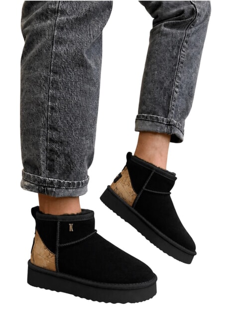 GEO Lederstiefeletten Schwarz - Damenschuhe