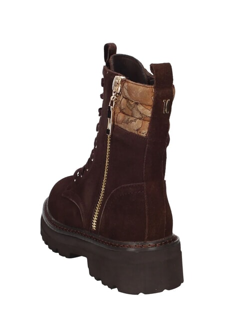 GEO Lederstiefeletten mit 5 cm Absatz dunkelbraun - Damenschuhe