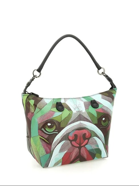 G3 PLUS Mittlere Einkaufstasche, wandelbar gr&uuml;ner Bulldogge - Damentaschen