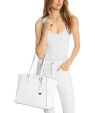 MICHAEL KORS TARYN Leder-Schultertasche Wei&szlig; - Damentaschen - 2