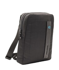 PIQUADRO P16 Tasche aus gemischtem Leder, iPad-Halterung CHEVRON / SCHWARZ - Umh&auml;ngetaschen Herren - 2