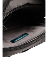 PIQUADRO P16 Tasche aus gemischtem Leder, iPad-Halterung CHEVRON / SCHWARZ - Umh&auml;ngetaschen Herren - 5