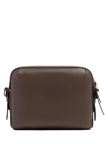CIRCLE Schultertasche dunkelwalnussfarbenes Wildleder - Damentaschen