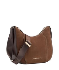 PIQUADRO CIRCLE Schultertasche, Leder dunkelwalnussfarbenes Wildleder - Damentaschen - 2