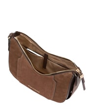PIQUADRO CIRCLE Schultertasche, Leder dunkelwalnussfarbenes Wildleder - Damentaschen - 4