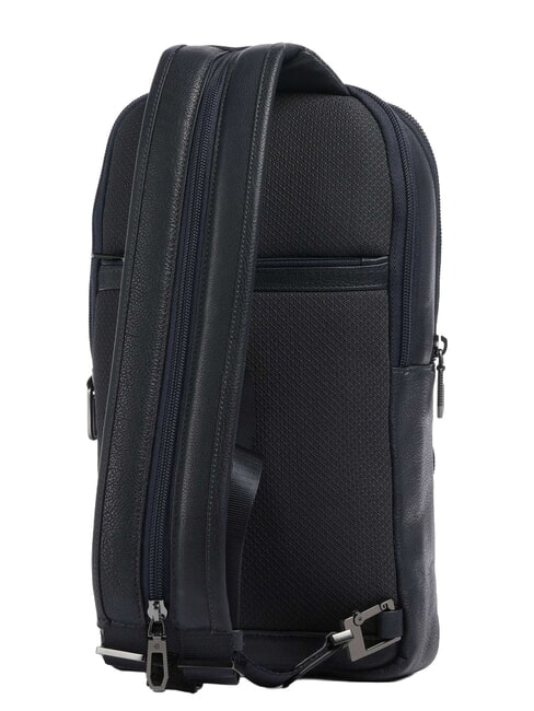 CRONUS One-Shoulder-Rucksack aus Leder Blau - PC-Rucks&auml;cke
