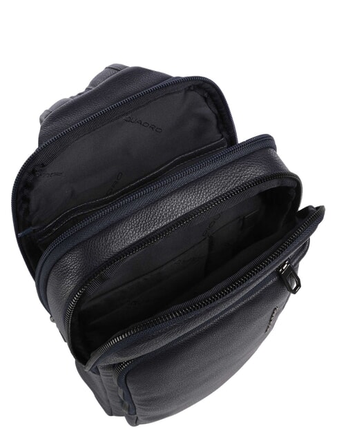 CRONUS One-Shoulder-Rucksack aus Leder Blau - PC-Rucks&auml;cke