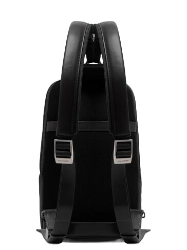 VICTOR Leder-Ein-Schulter-Rucksack Schwarz - PC-Rucks&auml;cke