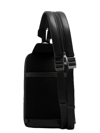 VICTOR Leder-Ein-Schulter-Rucksack Schwarz - PC-Rucks&auml;cke