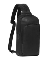 PIQUADRO CRONUS One-Shoulder-Rucksack aus Leder Schwarz - PC-Rucks&auml;cke - 2