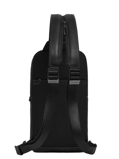 CRONUS One-Shoulder-Rucksack aus Leder Schwarz - PC-Rucks&auml;cke