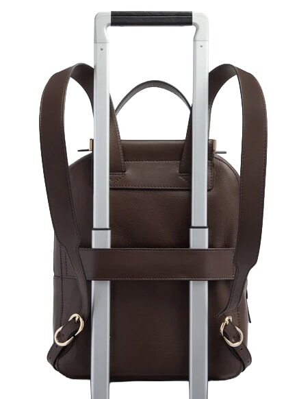 CIRCLE Lederrucksack dunkelwalnussfarbenes Wildleder - Damentaschen