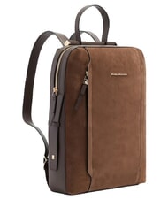 PIQUADRO CIRCLE  CIRCLE Rucksack f&uuml;r PC 14 "PC / iPad Air - iPad Pro 9.7 / iPad 11" dunkelwalnussfarbenes Wildleder - PC-Rucks&auml;cke - 2