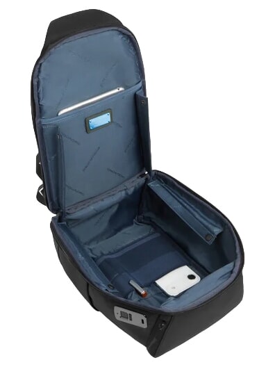 W145 Ein-Schulter-Rucksack mit 11-Zoll-iPad-Halterung Schwarz - Rucks&auml;cke f&uuml;r Schule &amp; Freizeit