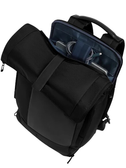 W145 Rolltop-Rucksack f&uuml;r 15,6-Zoll-Laptop Schwarz - Rucks&auml;cke f&uuml;r Schule &amp; Freizeit