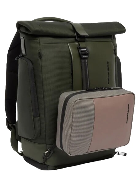 W145 Rolltop-Rucksack f&uuml;r 15,6-Zoll-Laptop GR&Uuml;N - Rucks&auml;cke f&uuml;r Schule &amp; Freizeit