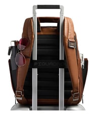 PIQUADRO W143 Reiserucksack und 14-Zoll-Laptophalterung LEDER - Rucks&auml;cke f&uuml;r Schule &amp; Freizeit - 3