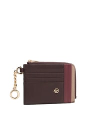 PIQUADRO CIRCLE Kartenhalter / Schl&uuml;sselhalter aus Leder bordeauxrot/rosa - Brieftaschen Herren - 3