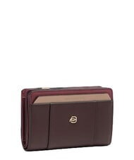 PIQUADRO CIRCLE Mittelgro&szlig;e Brieftasche aus Leder bordeauxrot/rosa - Brieftaschen Damen - 3