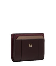 PIQUADRO CIRCLE Kompakte Lederbrieftasche bordeauxrot/rosa - Brieftaschen Damen - 3