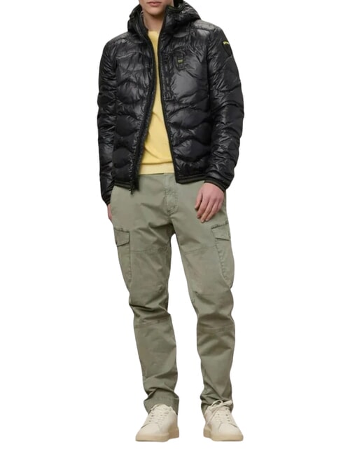 WAVE Kurze Steppdaunenjacke Schwarz - Daunenjacken f&uuml;r Herren